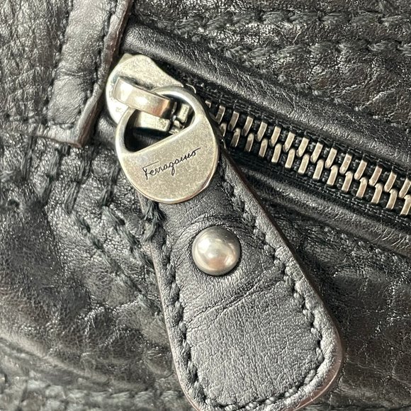 Salvatore Ferragamo Black Leather Handbag - Picture 7 of 16